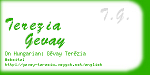 terezia gevay business card